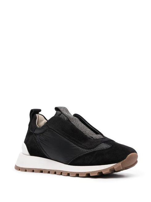 monili-embellished slip-on sneakers